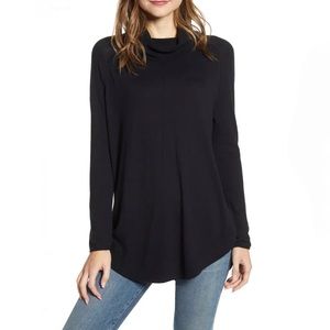 Caslon Women's Black Long Sleeve Cowl Neck Pullover Sweater Size XS